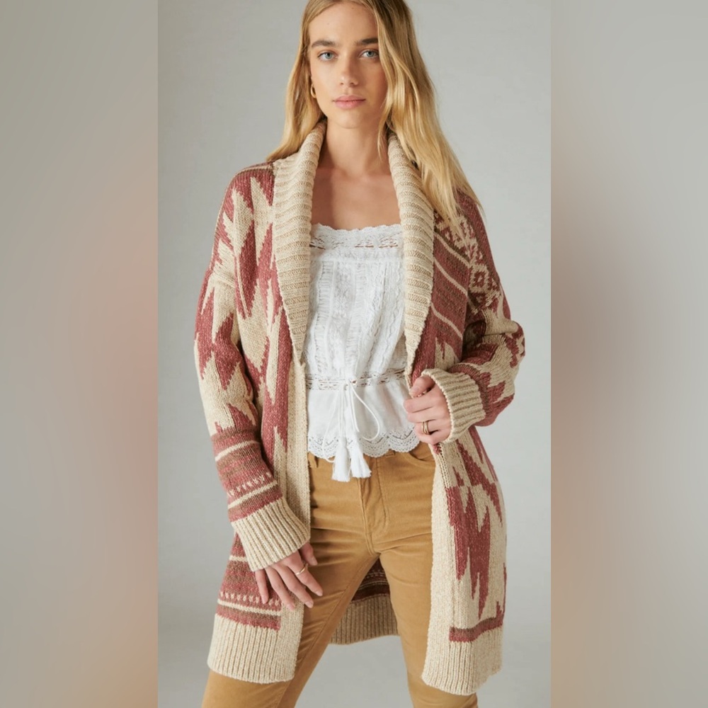 Lucky brand 100% cotton cardigan